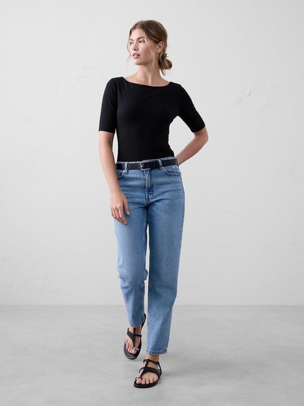 Banana republic soft stretch elbow t shirt